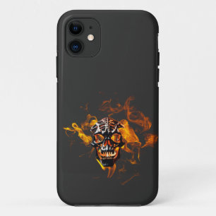 Retro Dead Burning skeleton Skull in Fire  Case-Mate iPhone Case