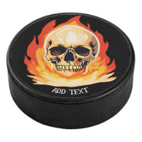 Retro Dead Burning skeleton Skull in Fire DIY Name