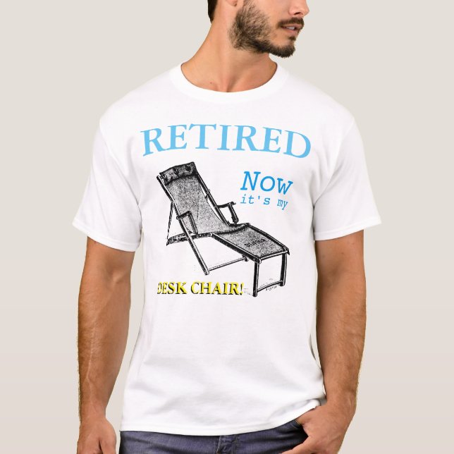 Retro Deckchair Retired Retirement Men Tee (Front)