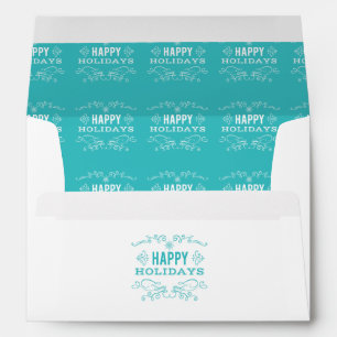 Retro Decorative Happy Holidays Envelope