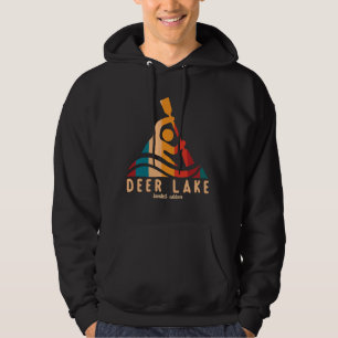 Retro Deer Lake Kayaking Hoodie