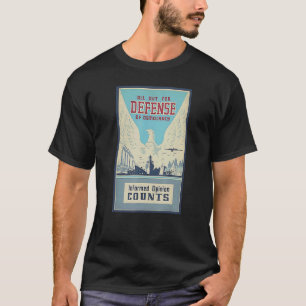 Retro Defence Of Democracy Political Beginning Ww2 T-Shirt