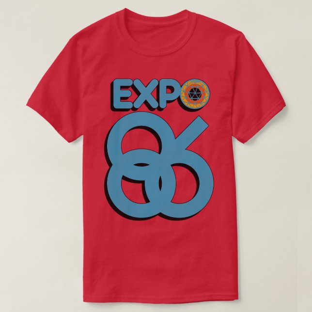 Retro Defunct Expo 86 Worlds Fair Vancouver Canada T-Shirt (Design Front)
