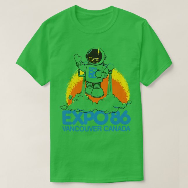 Retro Defunct Expo 86 Worlds Fair Vancouver Canada T-Shirt (Design Front)