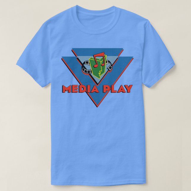 Retro Defunct Media Play Record Store T-Shirt (Design Front)