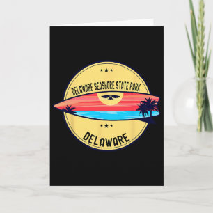 Retro Delaware Delaware Seashore State Park Beach Card