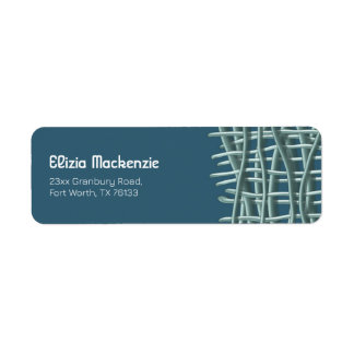 Retro Delft Blue Contemporary Art Return Address