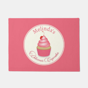 Retro Delicious Cupcakes Rug Door Mat Doormat