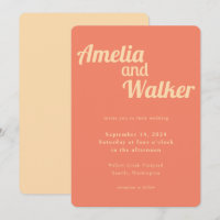 Retro Delight Peach and Apricot Wedding