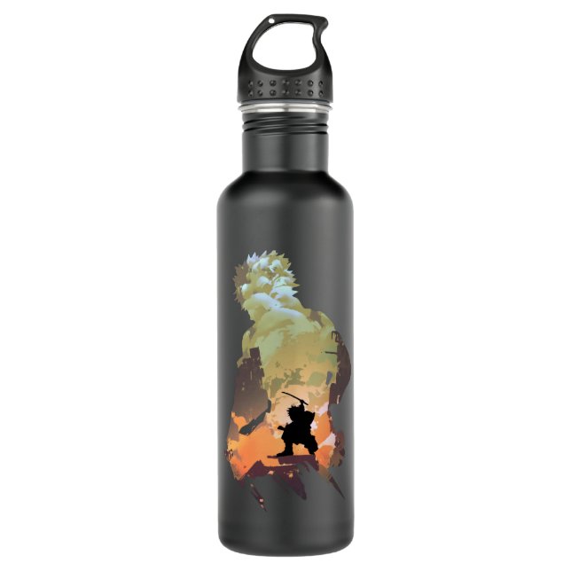Retro Demon Anime Slayer Funny Sanemi Shinazugawa 710 Ml Water Bottle (Front)