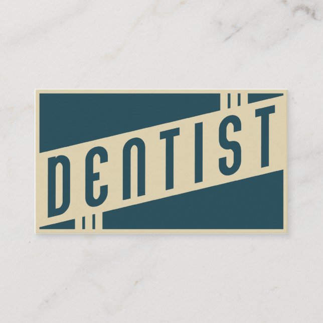 retro dentist business card (Front)