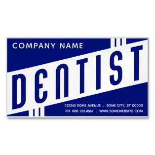 Retro Dentist Magnetic Magnetic Business Card