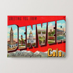 Retro Denver Colorado Postcard