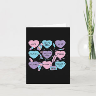 Retro Dermatology Valentine's Day Heart Candy Derm Card
