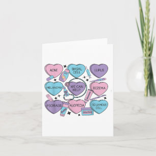 Retro Dermatology Valentines Day Heart Candy Derma Card