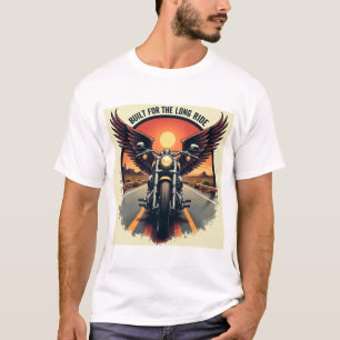 Retro Desert Highway Motorcycle Brotherhood Biker  T-Shirt