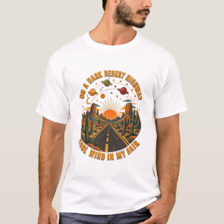 Retro Desert Highway Sunset T-Shirt