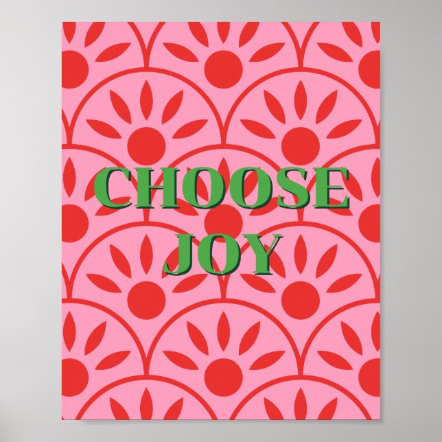 Retro design, Choose Joy Poster  (Front)