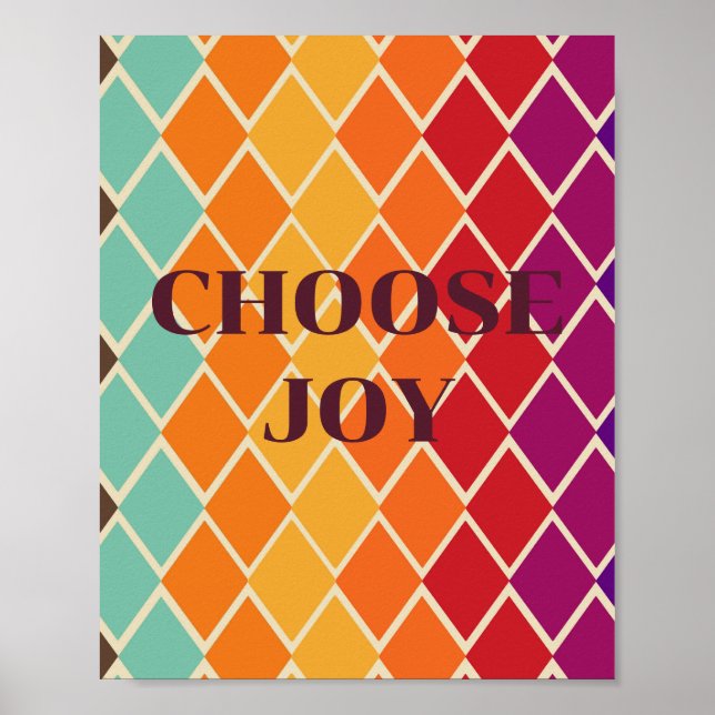 Retro design, Choose Joy Poster  (Front)