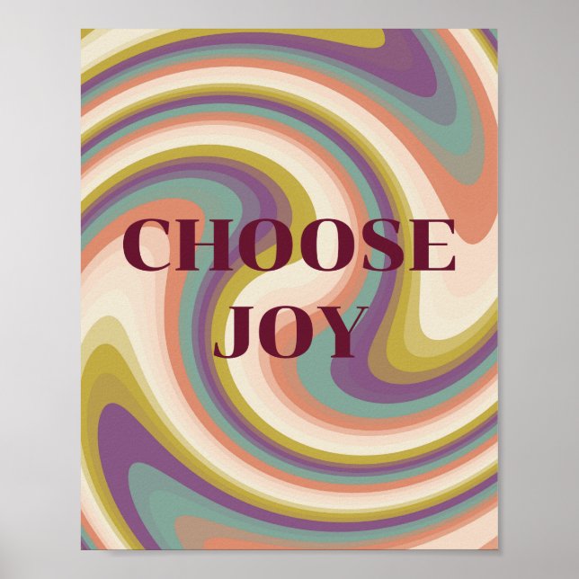 Retro design, Choose Joy Poster  (Front)