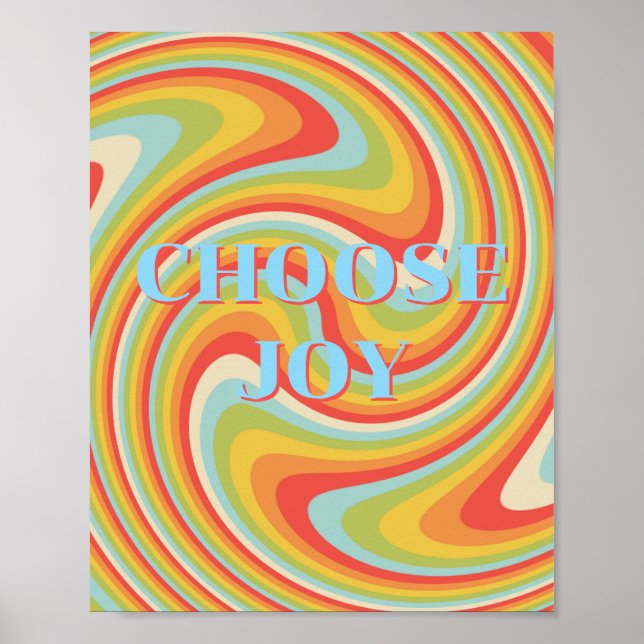 Retro design, Choose Joy Poster  (Front)