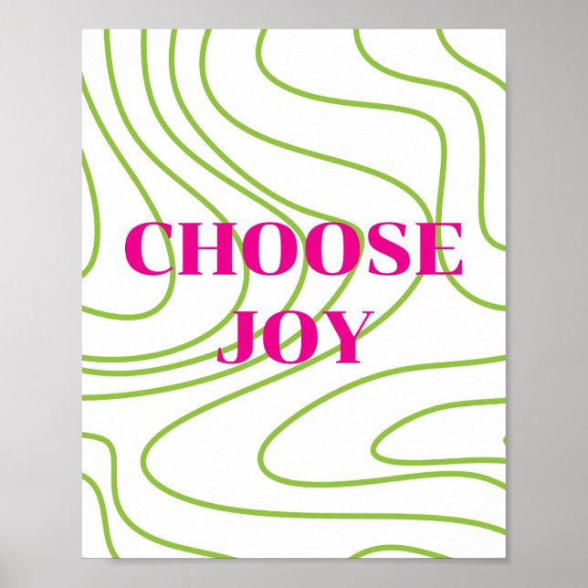 Retro design, Choose Joy Poster  (Front)