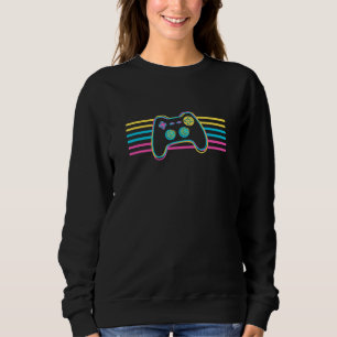 Retro design game controller for gamers sweatshirt