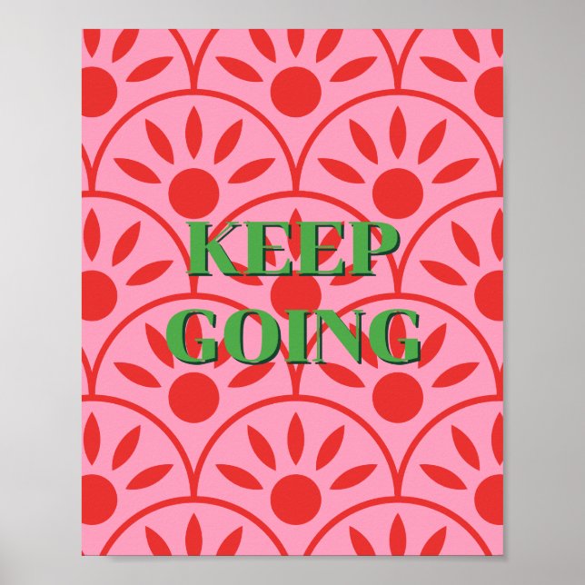 Retro design, Keep Going Poster  (Front)