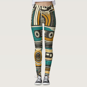 Retro design leggings