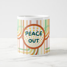 retro design mug/coffee mug/peace/fun