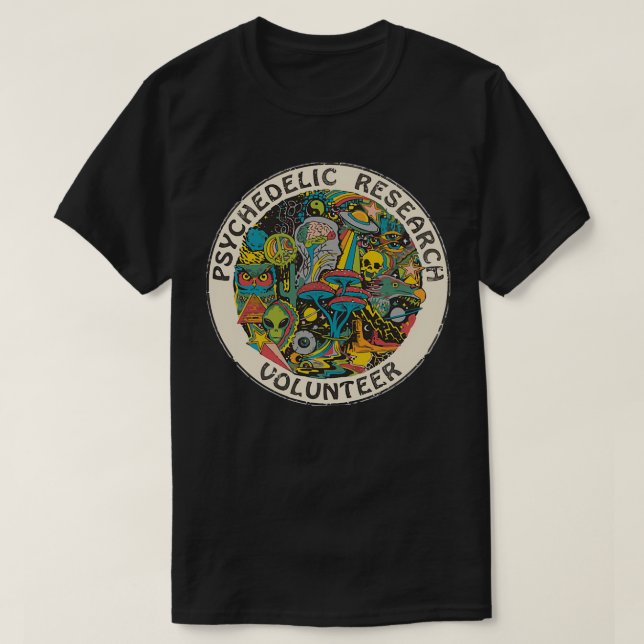 Retro Design Research Volunr Psychedelic T-Shirt (Design Front)