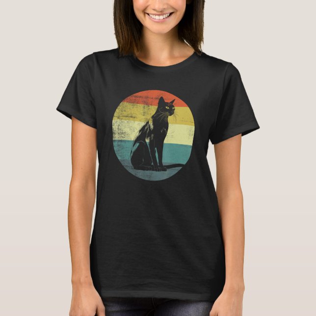 Retro Design Singapura Cat T-Shirt (Front)