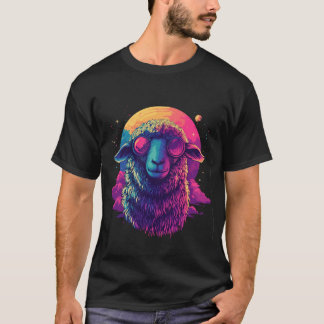 retro-design space sheep T-Shirt