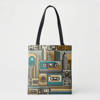 Retro design tote bag