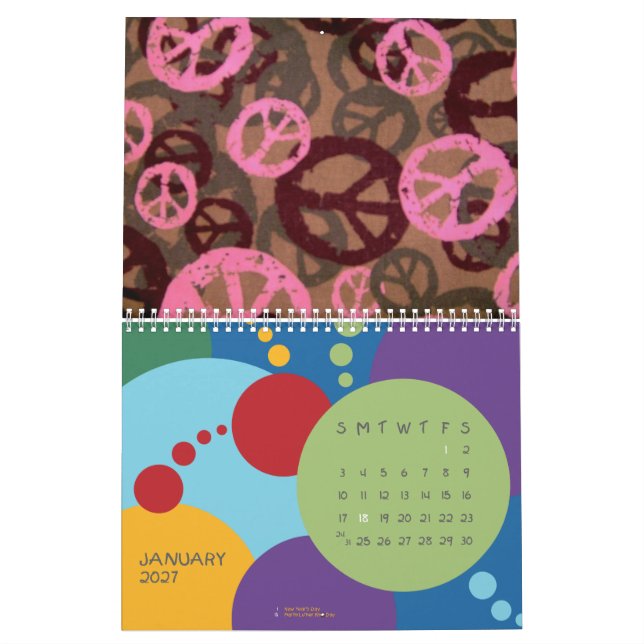 Retro Designs-Calendar Calendar (Jan 2027)
