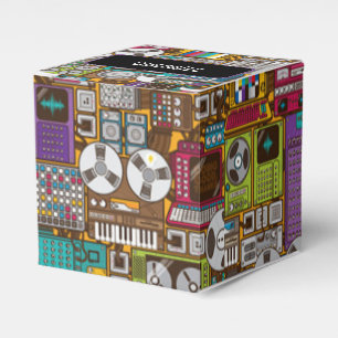 Retro Devices Recording Studio Cube Favour Box