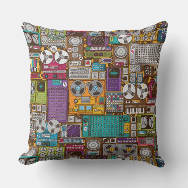 Retro Devices Recording Studio Cushion (Front)