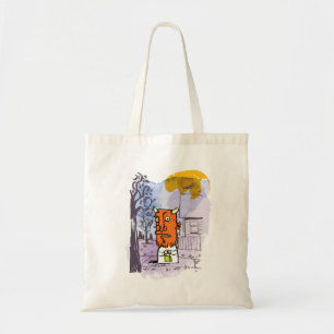 Retro Devil Trick or Treater Tote Bag