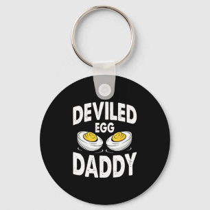 Retro Deviled Egg Daddy Funny Thanksgiving Fathers Key Ring