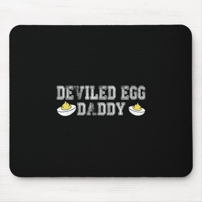 Retro Deviled Egg Daddy Funny Thanksgiving Fathers Mouse Pad (Front)