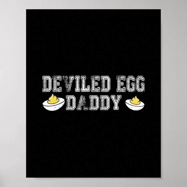 Retro Deviled Egg Daddy Funny Thanksgiving Fathers Poster (Front)