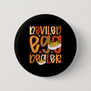 Retro Deviled Egg Er Thanksgiving Dinner Funny  6 Cm Round Badge