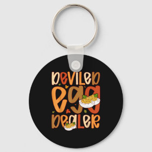 Retro Deviled Egg Er Thanksgiving Dinner Funny Key Ring