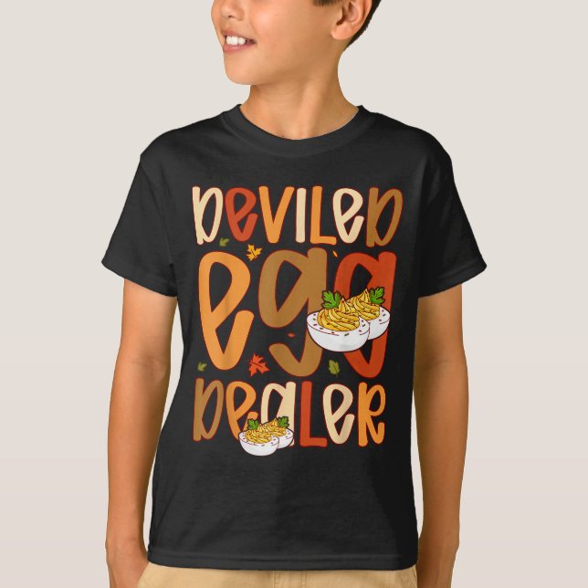 Retro Deviled Egg Er Thanksgiving Dinner Funny  T-Shirt (Front)