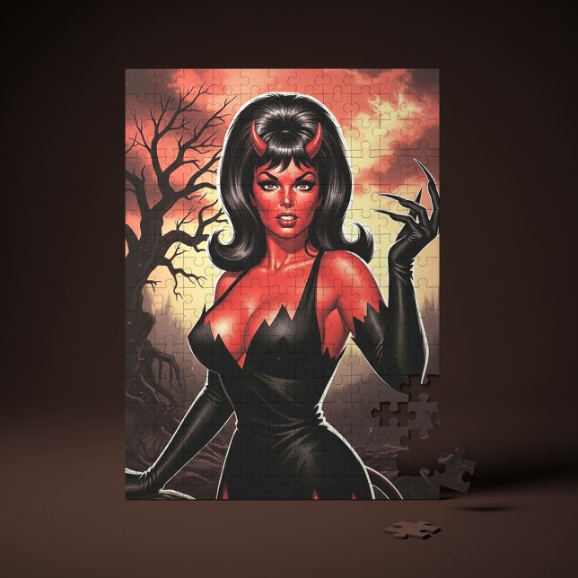 Retro Devilish  Pin-up Jigsaw Puzzle (Creator Uploaded)