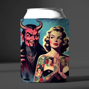 Retro Devilish Tattooed Pin-up Magnet