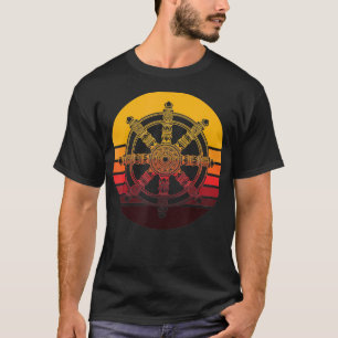 Retro Dharmachakra Hindu Sanskrit Buddhist Dharma T-Shirt