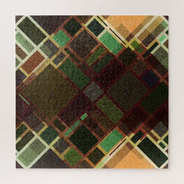 Retro Diagonal: Abstract Seamless Pattern. Jigsaw Puzzle (Vertical)