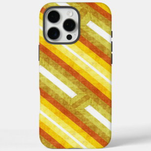 Retro Diagonal Stripes in Yellow and Orange iPhone 16 Pro Max Case