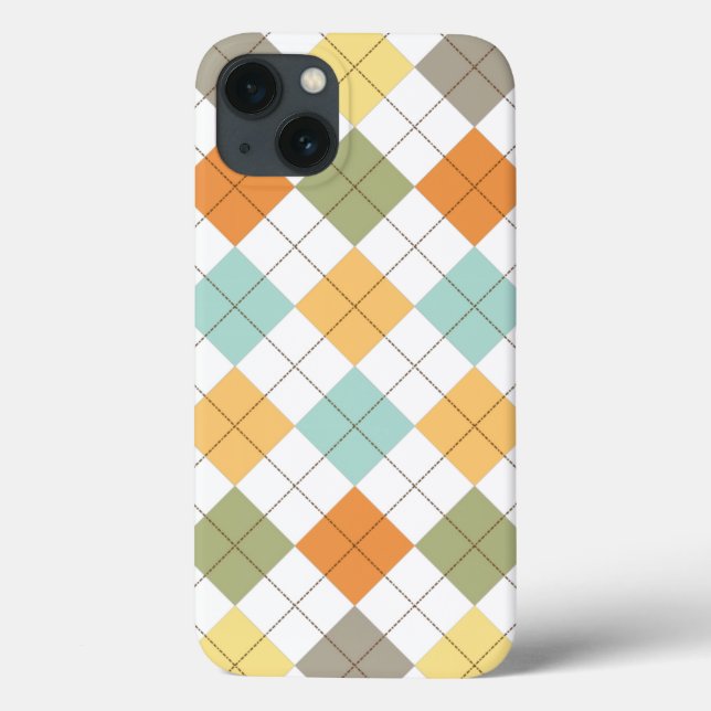 Retro Diamond Pattern iPad Case (Back)